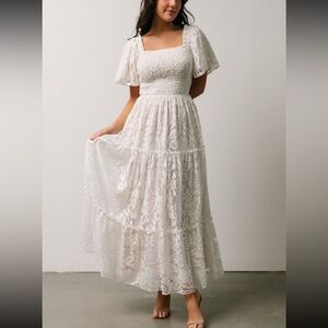 Aspen Smocked Lace Maxi Dress